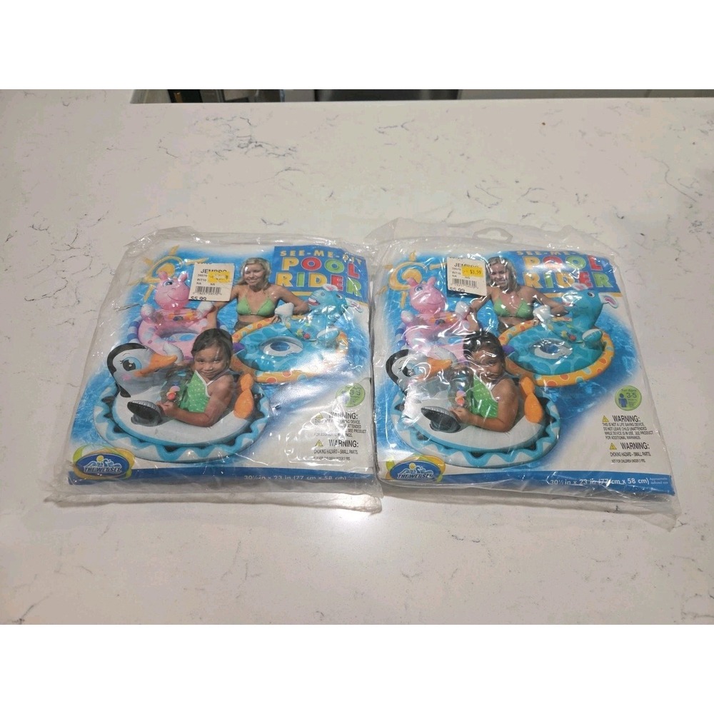 Intex The Wet Set See Me Sit Pool Rider Lot Of 2 Sealed 2009